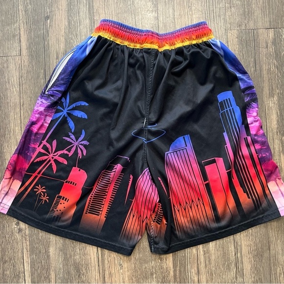 Women’s Athletic Los Angeles Multicolored CPB Pride Basketball Shorts Size S - Picture 7 of 10